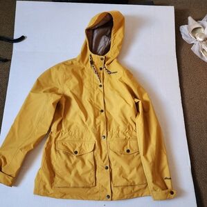 EDDIE BAUER women's yellow rain jacket